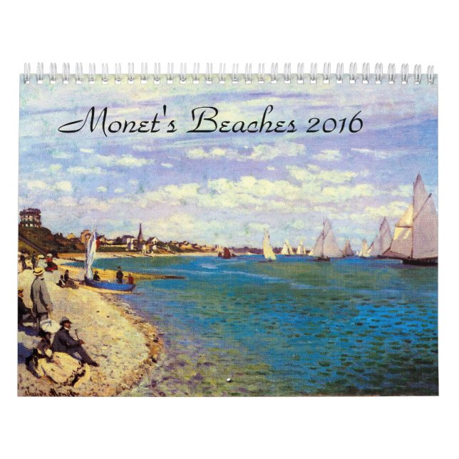 Monets Beaches 2016 Art Calendar (Cover)