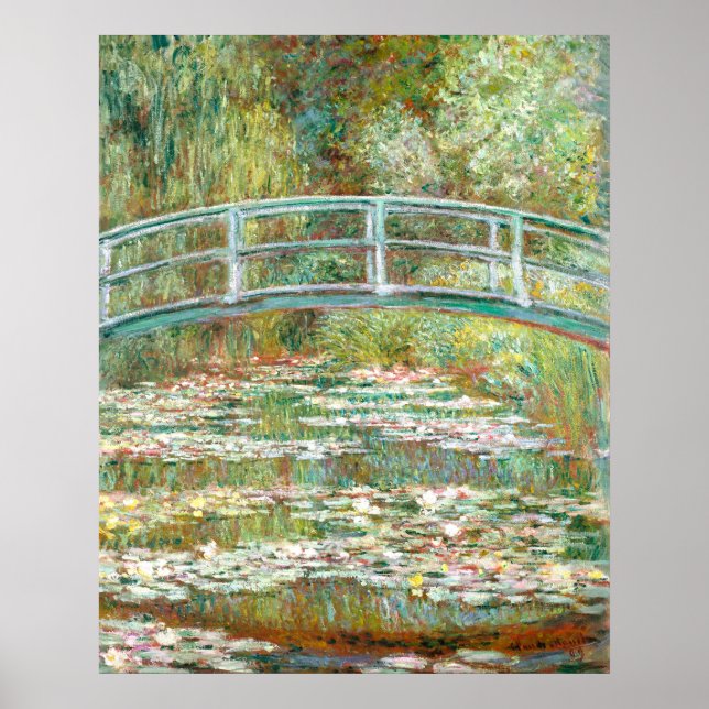 Monet's Bridge over a Pond of Water Lilies Poster (Front)