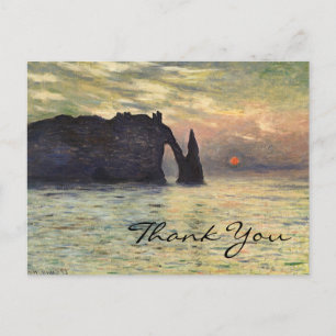 Monet's Cliff, Etretat, Sunset Postcard