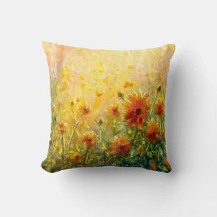 Monet's Floral Paintings: Impressionist Landscape Cushion