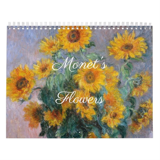 Monet's Flowers Art Calendar (8.5” x 11”) (Cover)