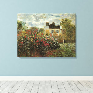Monet's Garden at Argenteuil by Claude Monet Canvas Print