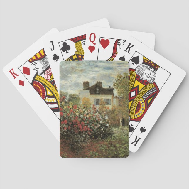 Monet's Garden at Argenteuil by Claude Monet Playing Cards (Back)