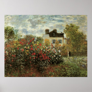 Monet's Garden at Argenteuil by Claude Monet Poster