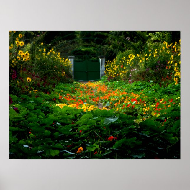 Monet's Garden, Giverny, France in Autumn Poster (Front)