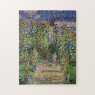 Monet's Garden Painting by Claude Monet Jigsaw Puzzle