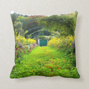 Monet's Grande Allee, Monet's garden, Giverny Cushion