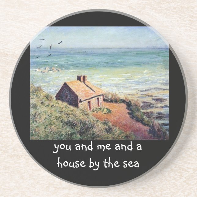 Monet's "House by the Sea" costers Coaster (Front)