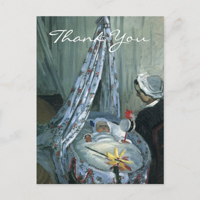 Monet's Jean Monet in His Cradle Postcard (Front)