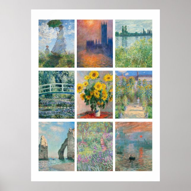 Monet's Paintings Poster (Front)