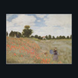 Monet's Poppy filed Postcard<br><div class="desc">Claude Monet's masterpiece: Poppy field</div>