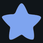Monet's Solid Blue Colour Star Sticker<br><div class="desc">Water Lilies,  1919 famous painting by Claude Monet,  with colour coordinated solid colours pinkish-purple and Monet blue,  ready to mix and match.</div>