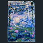 Monet's Water Lilies, 1919, Gift Bag<br><div class="desc">Water Lilies,  1919 famous painting by Claude Monet,  with colour coordinated solid colours pinkish-purple and Monet blue,  ready to mix and match.</div>