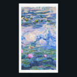 Monet's Water Lilies Mix and Match Napkin<br><div class="desc">Water Lilies,  1919 famous painting by Claude Monet,  with colour coordinated solid colours pinkish-purple and Monet blue,  ready to mix and match.</div>