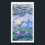Monet's Water Lilies Mix and Match Napkin<br><div class="desc">Water Lilies,  1919 famous painting by Claude Monet,  with colour coordinated solid colours pinkish-purple and Monet blue,  ready to mix and match.</div>