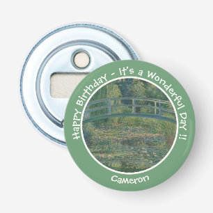 Monet's Water-Lily Pond and Footbridge Party Items Bottle Opener