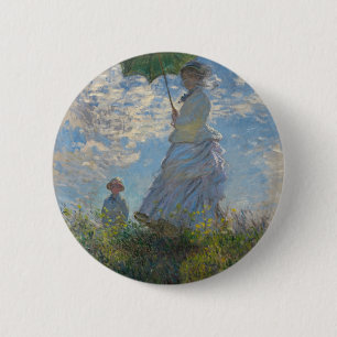 Monet's Woman with a parasol 6 Cm Round Badge