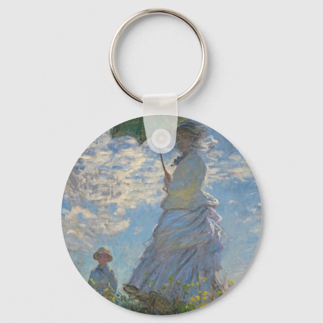 Monet's Woman with a parasol Key Ring (Front)