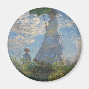 Monet's Woman with a parasol Magnet