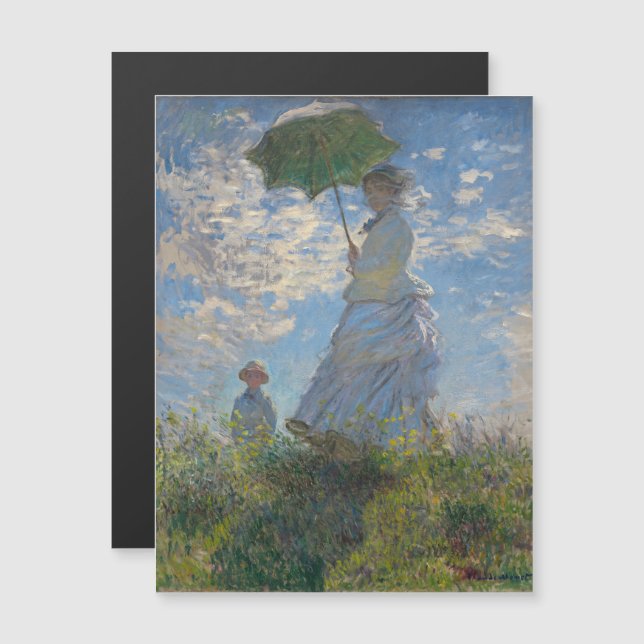 Monet's Woman with Parasol,Impressionist Landscape (Front/Back)