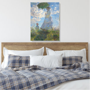 Monet's Woman with Parasol,Impressionist Landscape Canvas Print