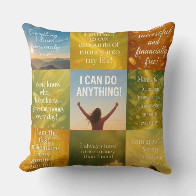 Money affirmation on pillow (Front)