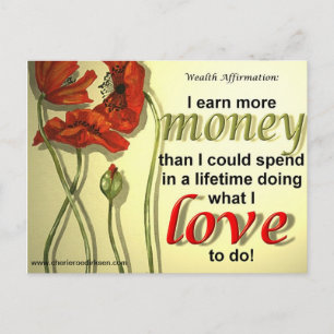 Money Affirmation Postcard