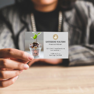 Money Bag Change Plant Business Card