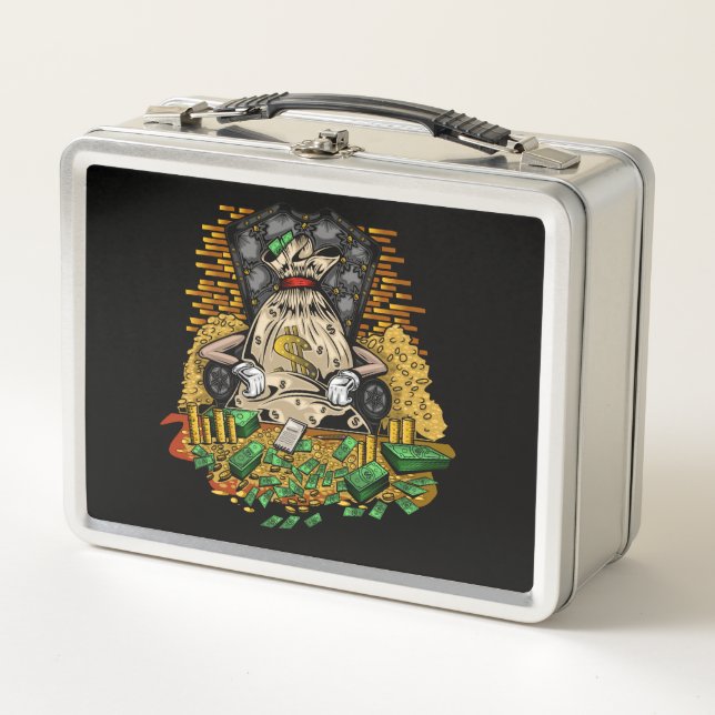 Money Bag  Metal Lunch Box (Front)
