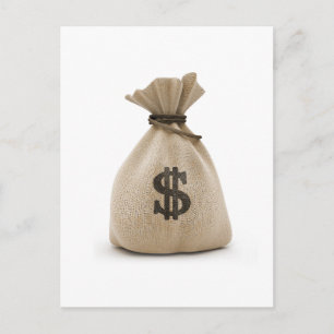 money bag postcard