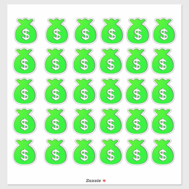 Money Bag Stickers (Sheet)