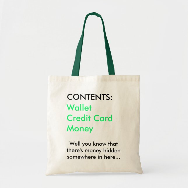 Money bag` tote bag (Front)