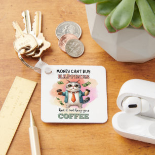 Money Can't Buy Happiness Funny Cat Lover Gift Key Ring