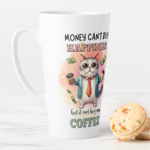 Money Can't Buy Happiness Funny Cat Lover Gift Latte Mug