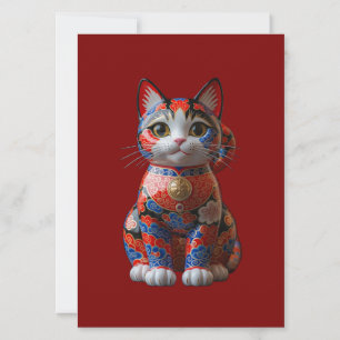 Money cat invitation