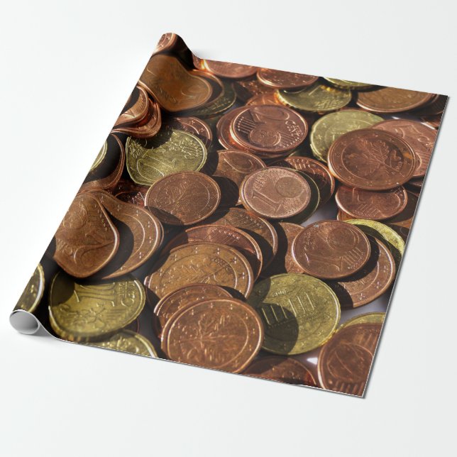 money coins wrapping paper (Unrolled)