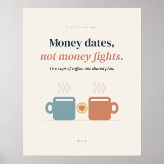 Money Dates Not Money Fights Couples Kitchen Print