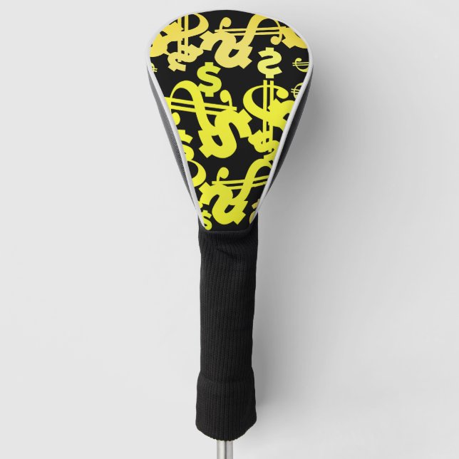 Money Dollar Signs Financial Pattern  Golf Head Co Cover (Front)