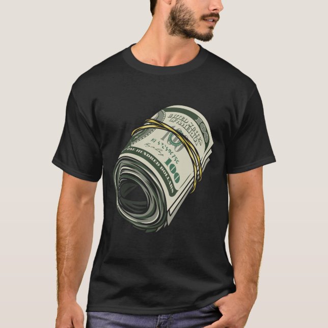 Money Dollars Bold Graphic T-Shirt (Front)