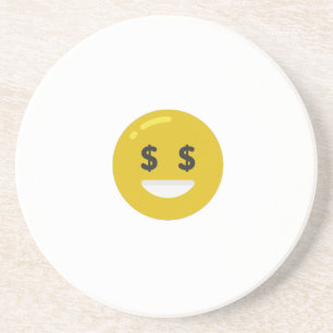 money eye emoji coaster