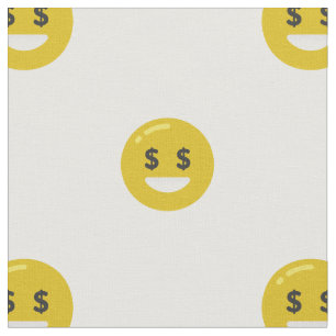 money eye emoji fabric
