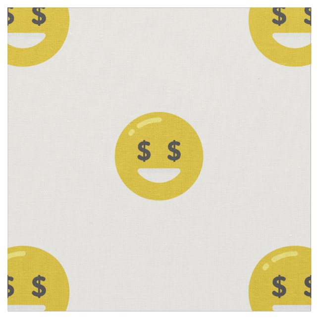 money eye emoji fabric (Close Up)