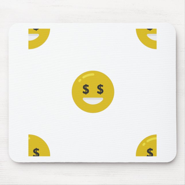 money eye emoji mouse pad (Front)