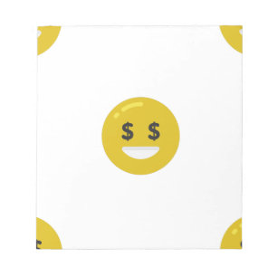money eye emoji notepad