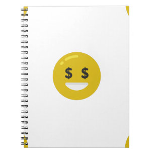 money eye emoji spiral notebook