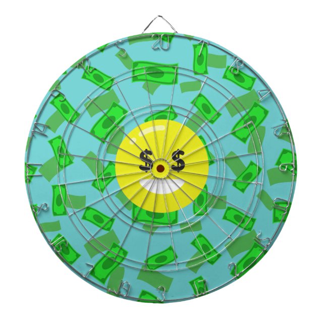 money eyed emoji dartboard (Front)