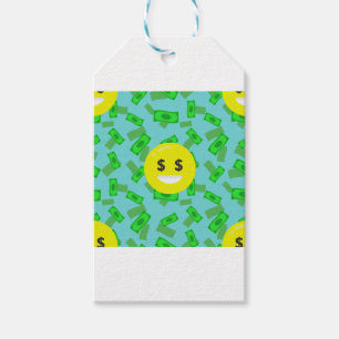 money eyed emoji gift tags