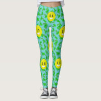 money eyed emoji leggings