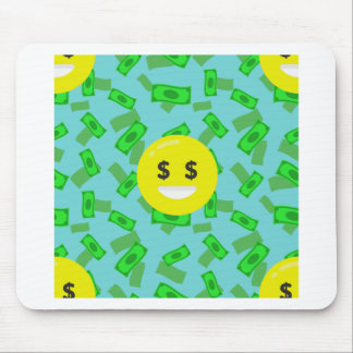 money eyed emoji mouse pad
