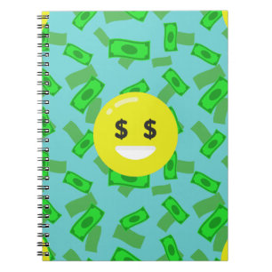 money eyed emoji notebook